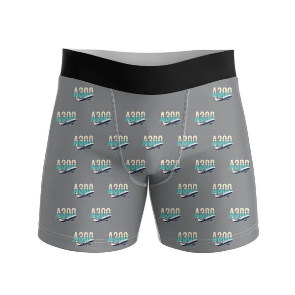 Airbus A300C4-600 - Men Boxers - Original Pattern - Gray