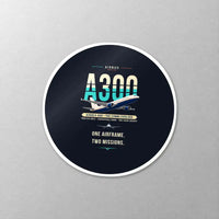 Thumbnail for Airbus A300C4-600 - Original - Circle Sticker - Close-up