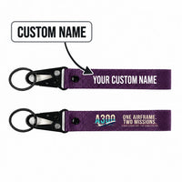 Thumbnail for Airbus A300C4-600 Hawk-Shaped Key Chains - Purple - Original - Personalized