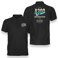 Thumbnail for Airbus A300C4-600 - Original - Double-Side Polo - Black