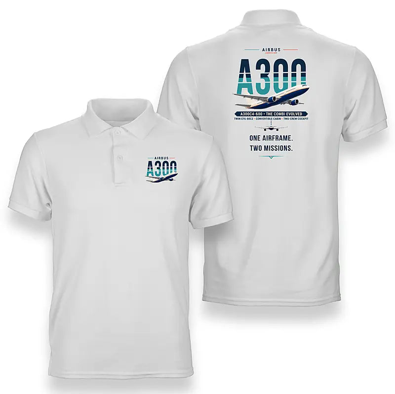 Airbus A300C4-600 - Original - Double-Side Polo - White