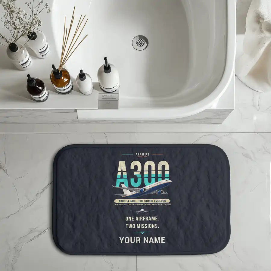 Airbus A300C4-600 - Original + Name - Bath Mat