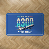 Thumbnail for Airbus A300C4-600 - Original + Name - Rectangle Carpet - Blue
