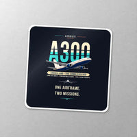 Thumbnail for Airbus A300C4-600 - Original - Square Sticker - Close-up