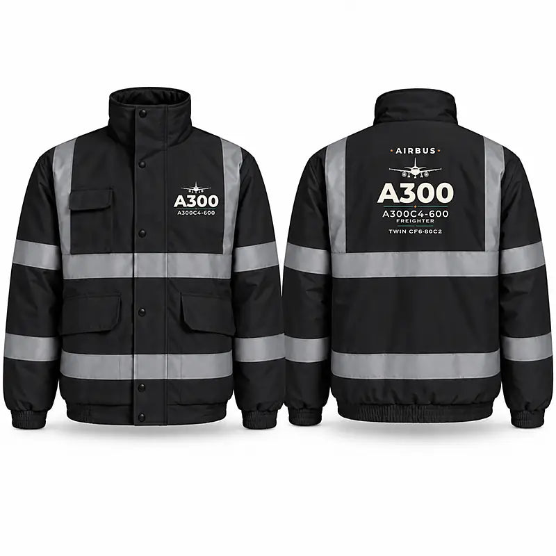 Airbus A300C4-600 Reflective Winter Jackets - Heritage - Black