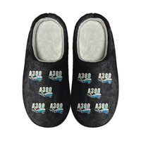 Thumbnail for Airbus A300C4-600 - Slippers - Cotton - Cartoon Pattern - Black