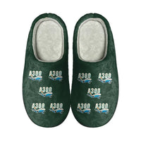 Thumbnail for Airbus A300C4-600 - Slippers - Cotton - Cartoon Pattern - Dark Green