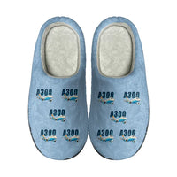 Thumbnail for Airbus A300C4-600 - Slippers - Cotton - Cartoon Pattern - Light Blue