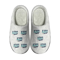 Thumbnail for Airbus A300C4-600 - Slippers - Cotton - Original Pattern - White