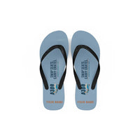 Thumbnail for Airbus A300C4-600 - Slippers - Flip Flops - Cartoon + Name - Light Blue