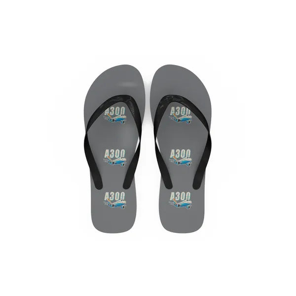 Airbus A300C4-600 - Slippers - Flip Flops - Cartoon Pattern - Gray