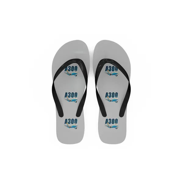 Airbus A300C4-600 - Slippers - Flip Flops - Cartoon Pattern - Light Gray