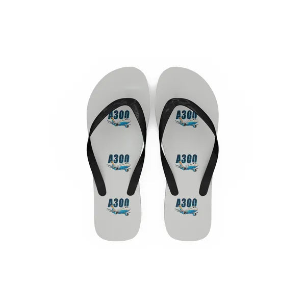 Airbus A300C4-600 - Slippers - Flip Flops - Cartoon Pattern - White