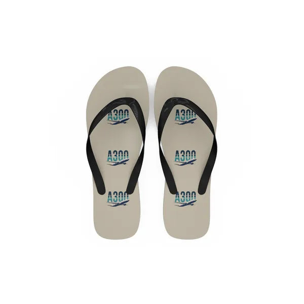 Airbus A300C4-600 - Slippers - Flip Flops - Original Pattern - Beige