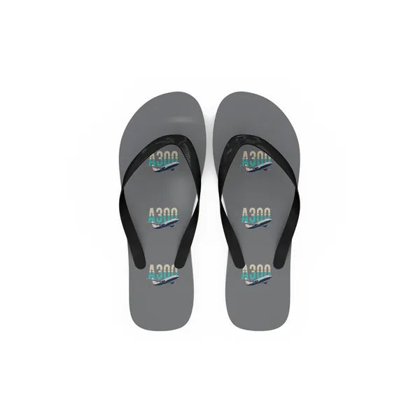 Airbus A300C4-600 - Slippers - Flip Flops - Original Pattern - Gray