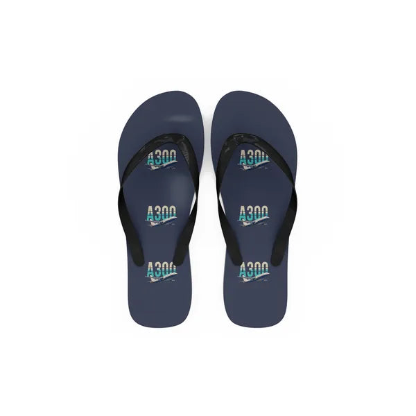 Airbus A300C4-600 - Slippers - Flip Flops - Original Pattern - Navy Blue
