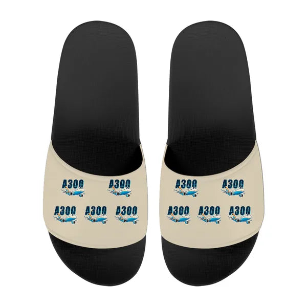 Airbus A300C4-600 - Slippers - Sport - Cartoon Pattern - Beige