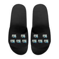 Thumbnail for Airbus A300C4-600 - Slippers - Sport - Cartoon Pattern - Black