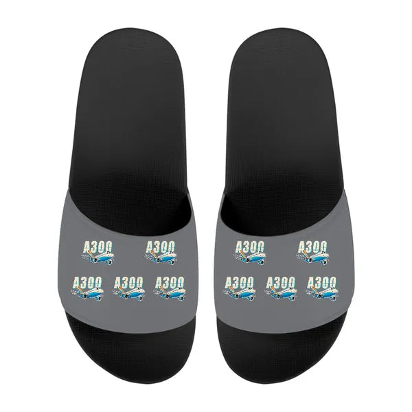 Airbus A300C4-600 - Slippers - Sport - Cartoon Pattern - Gray