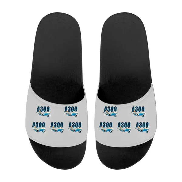 Airbus A300C4-600 - Slippers - Sport - Cartoon Pattern - Light Gray