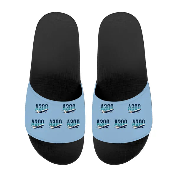 Airbus A300C4-600 - Slippers - Sport - Original Pattern - Light Blue