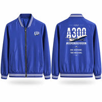 Thumbnail for Airbus A300C4-600 Stylish Jackets - Baseball Collar - Original - Royal Blue