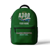 Thumbnail for Airbus A300F4-203 - 3D Backpack - Cartoon + Name - Green