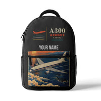 Thumbnail for Airbus A300F4-203 - 3D Backpack - Gray + Name