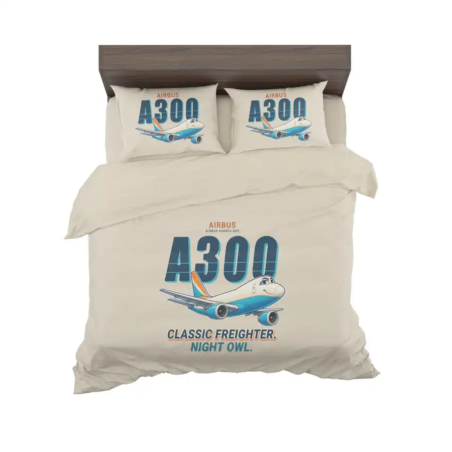 Airbus A300F4-203 - Cartoon - Bedding Set - Beige