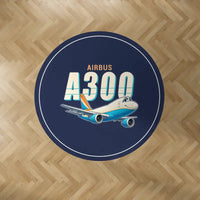 Thumbnail for Airbus A300F4-203 - Cartoon - Round Carpet - Dark Blue