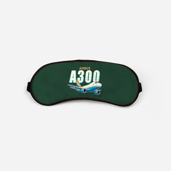 Airbus A300F4-203 - Cartoon - Sleep Mask - Dark Green