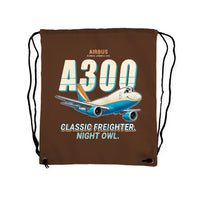 Thumbnail for Airbus A300F4-203 - Drawstring Bag - Cartoon - Brown