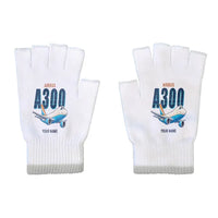 Thumbnail for Airbus A300F4-203 - Gloves - Cut - Cartoon + Name - White