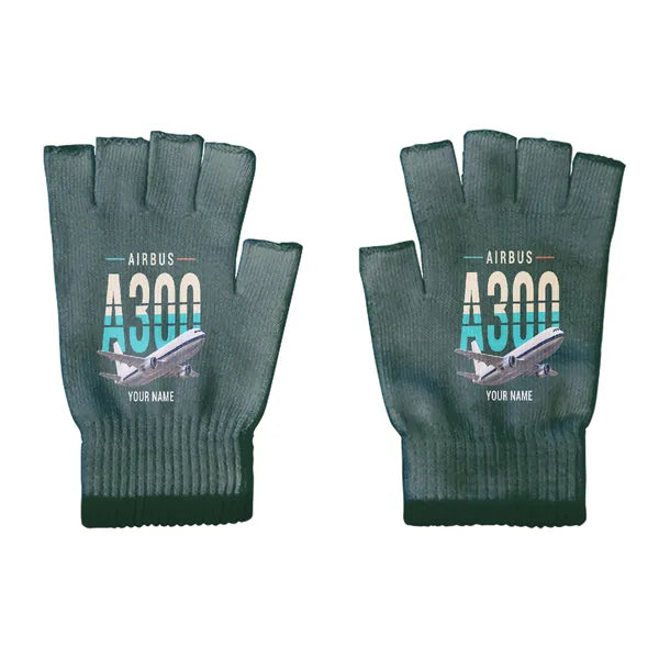 Airbus A300F4-203 - Gloves - Cut - Original + Name - Dark Green