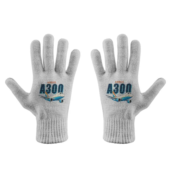 Airbus A300F4-203 - Gloves - Full - Cartoon - Light Gray