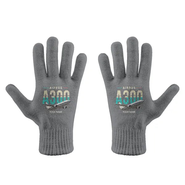 Airbus A300F4-203 - Gloves - Full - Original + Name - Gray