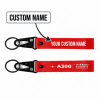 Thumbnail for Airbus A300F4-203 Hawk-Shaped Key Chains - Red - Heritage - Personalized