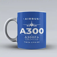 Thumbnail for Airbus A300F4-203 - Heritage - Mug - Blue
