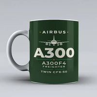 Thumbnail for Airbus A300F4-203 - Heritage - Mug - Dark Green