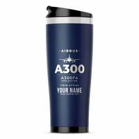 Thumbnail for Airbus A300F4-203 - Heritage + Name - Stainless Steel (No Holder) - Dark Blue