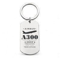 Thumbnail for Airbus A300F4-203 - Key Chain - Heritage - Silver