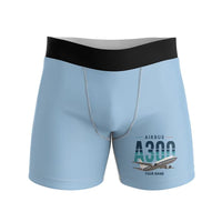 Thumbnail for Airbus A300F4-203 - Men Boxers - Original + Name - Light Blue