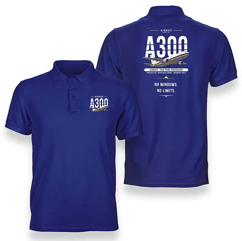 Airbus A300F4-203 - Original - Double-Side Polo - Blue