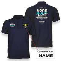 Thumbnail for Airbus A300F4-203 - Original - Double-Side Polo - Navy Blue + Name