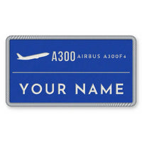 Thumbnail for Airbus A300F4-203 Patches - Rectangle + Name - Royal White