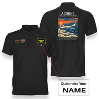 Thumbnail for Airbus A300F4-203 - Poster - Double-Side Polo - Black + Name