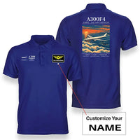 Thumbnail for Airbus A300F4-203 - Poster - Double-Side Polo - Blue + Name