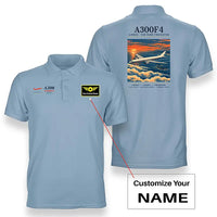 Thumbnail for Airbus A300F4-203 - Poster - Double-Side Polo - Light Blue + Name