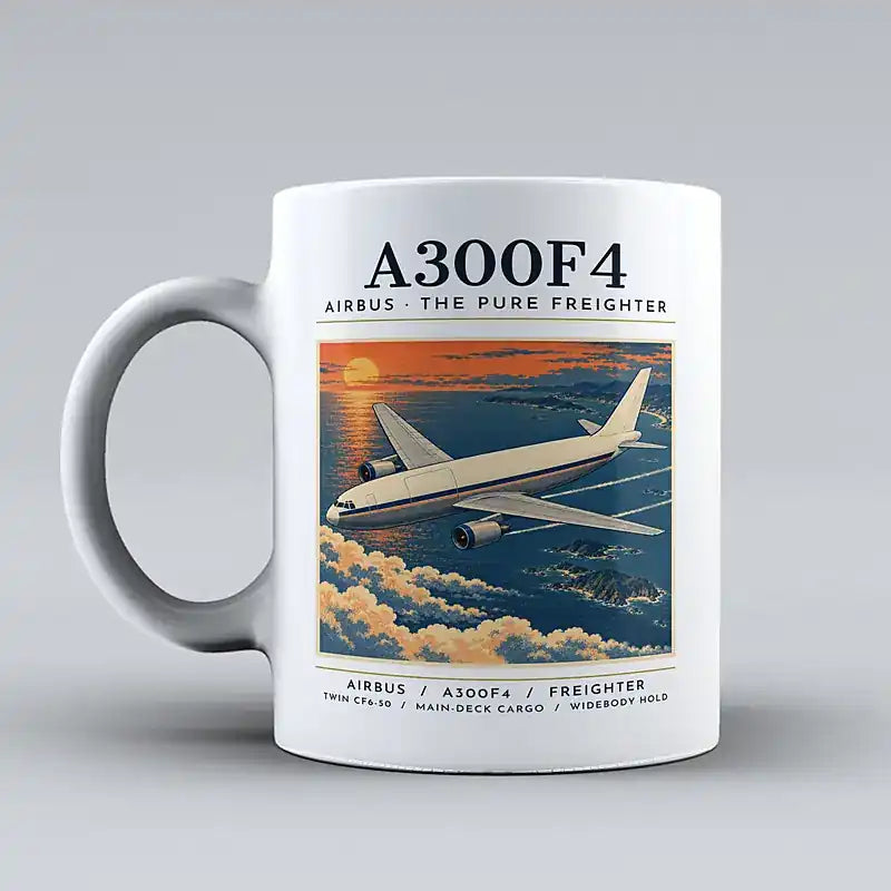 Airbus A300F4-203 - Poster - Mug - White