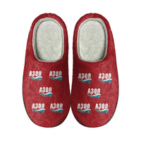 Thumbnail for Airbus A300F4-203 - Slippers - Cotton - Cartoon Pattern - Red